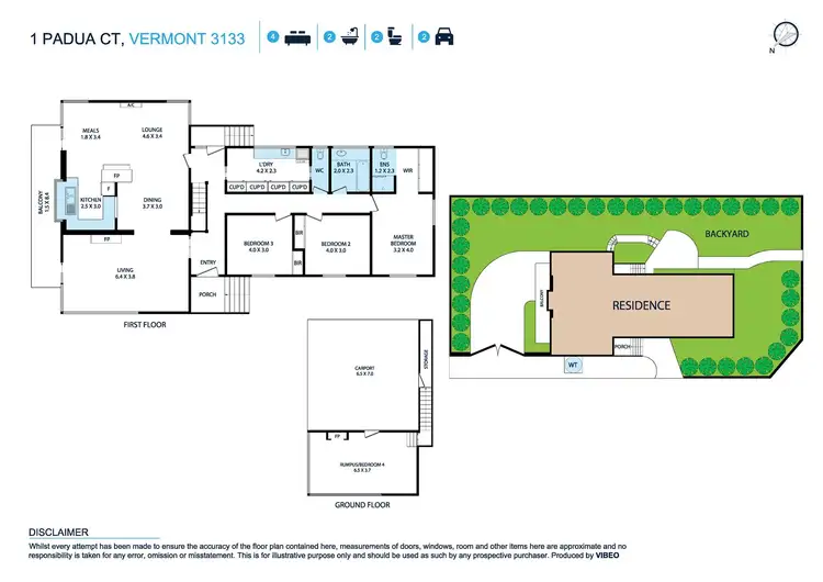 Floorplan of Homely house listing, 1 Padua Court, Vermont VIC 3133