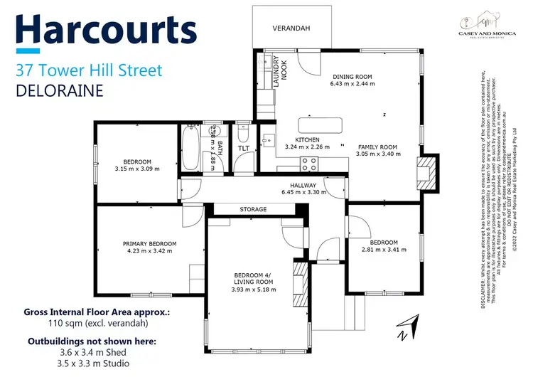 Floorplan of Homely house listing, 37 Tower Hill Street, Deloraine TAS 7304