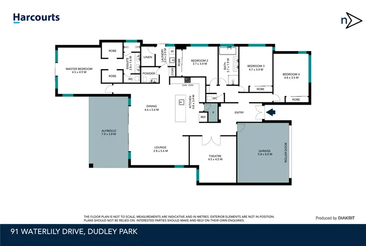 Floorplan of Homely house listing, 91 Waterlily Drive, Dudley Park WA 6210