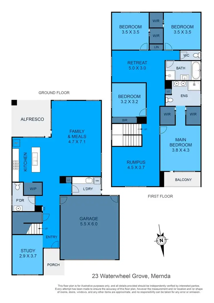 Floorplan of Homely house listing, 23 Waterwheel Grove, Mernda VIC 3754