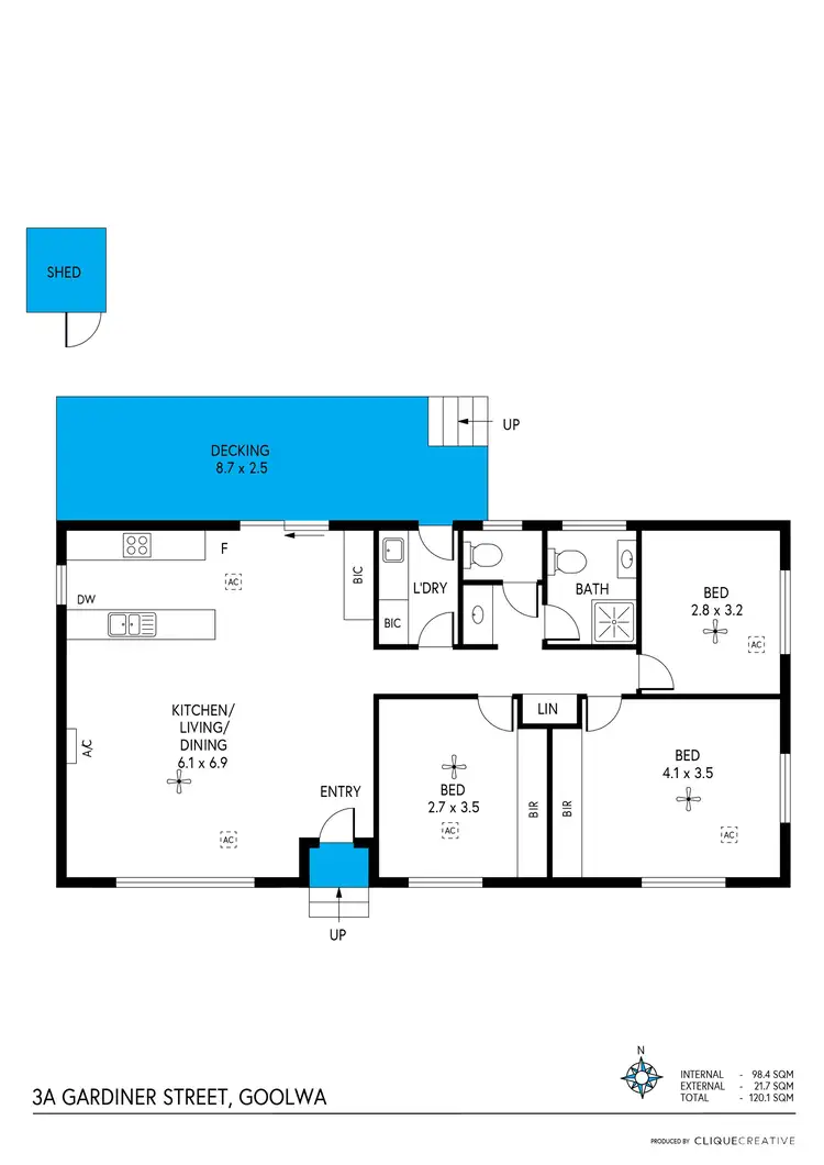 Floorplan of Homely house listing, 3A Gardiner Street, Goolwa SA 5214