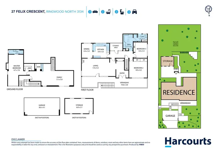 Floorplan of Homely house listing, 27 Felix Crescent, Ringwood North VIC 3134