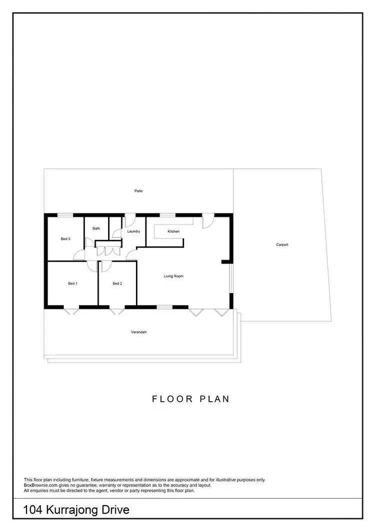 Floorplan of Homely house listing, 104 Kurrajong Drive, East Side NT 870