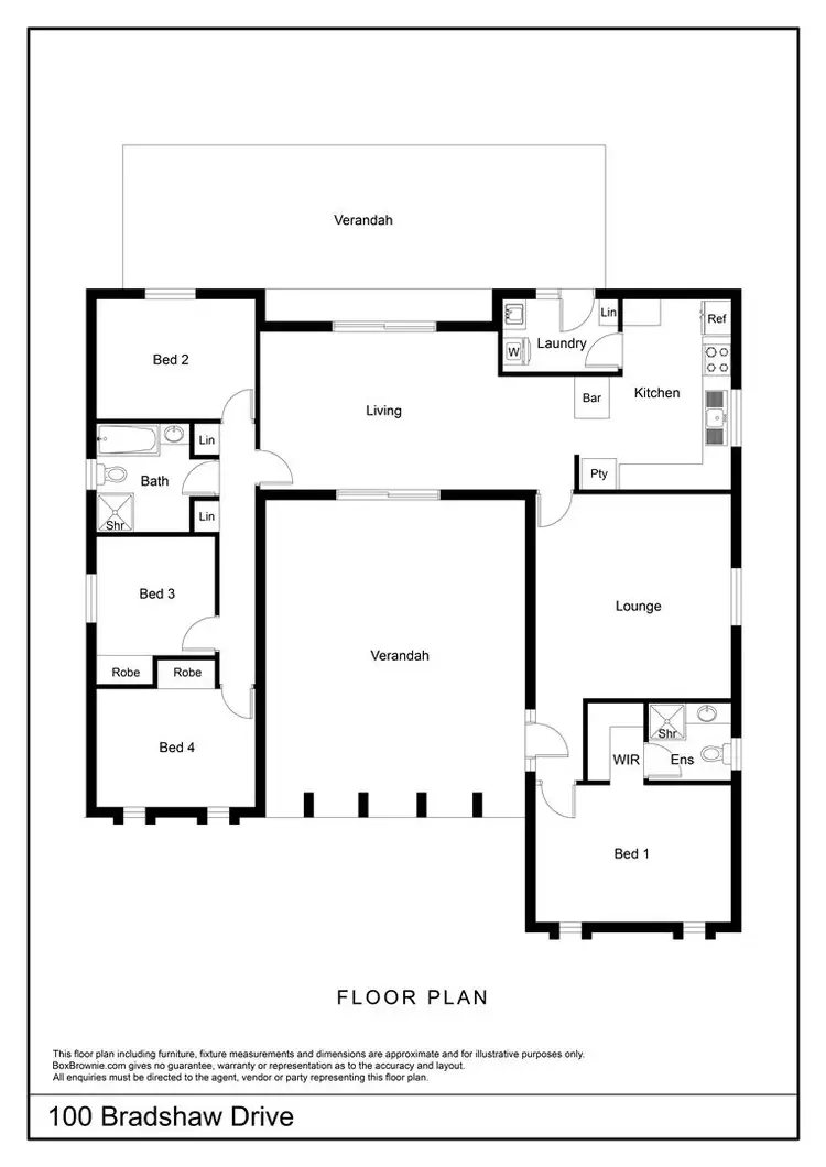 Floorplan of Homely house listing, 100 Bradshaw Drive, Gillen NT 870