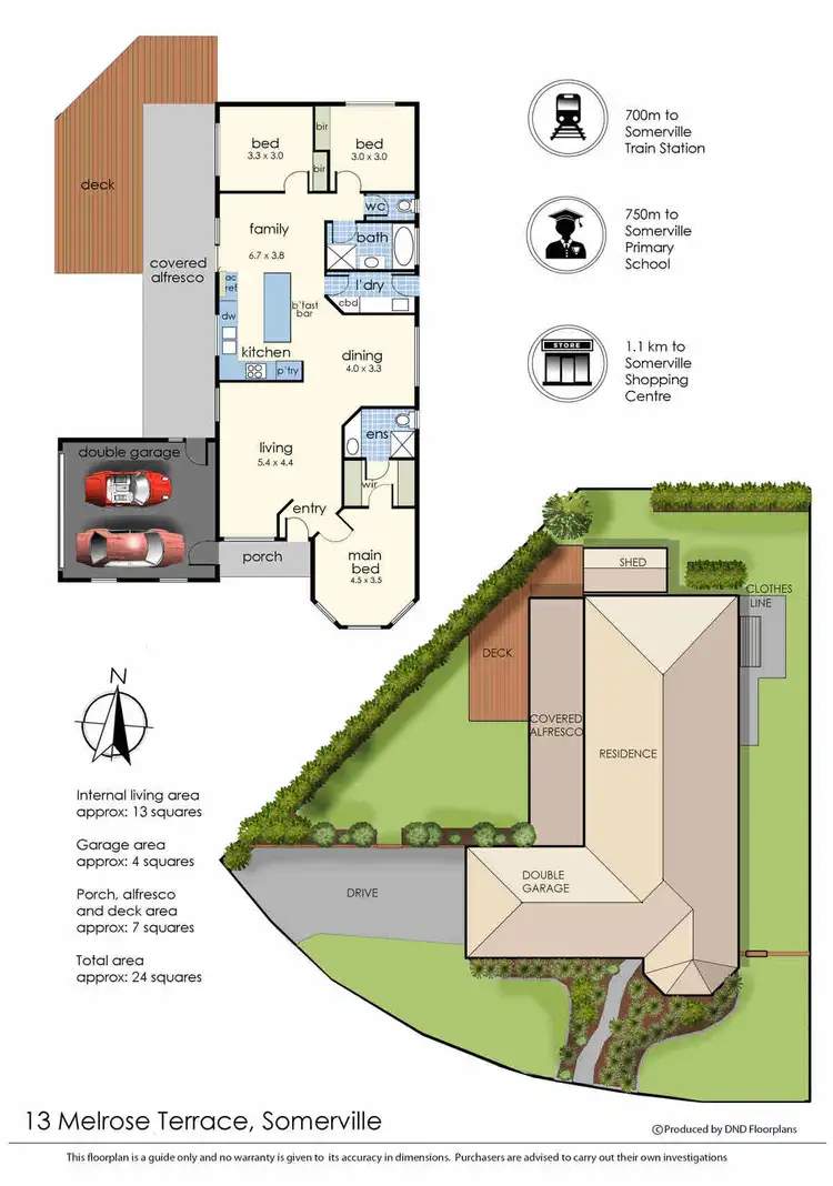 Floorplan of Homely house listing, 13 Melrose Terrace, Somerville VIC 3912