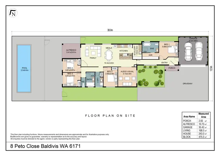 Floorplan of Homely house listing, 8 Peto Close, Baldivis WA 6171