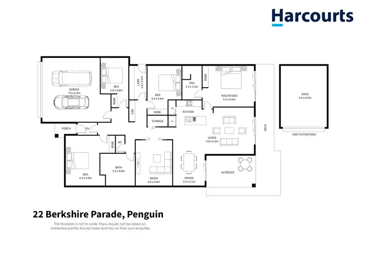 Floorplan of Homely house listing, 22 Berkshire Parade, Penguin TAS 7316