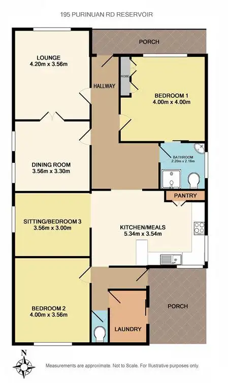 Floorplan of Homely house listing, 195 Purinuan Road, Reservoir VIC 3073