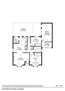Floorplan of Homely house listing, 2/34 Beach Street, Grange SA 5022