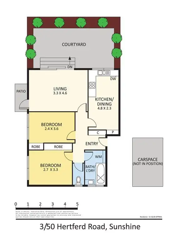 Floorplan of Homely unit listing, 3/50 Hertford Road, Sunshine VIC 3020