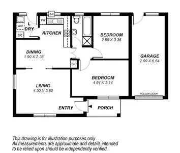 Floorplan of Homely unit listing, 1/3 West Street, Evandale SA 5069