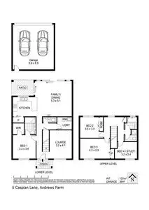 Floorplan of Homely townhouse listing, 5 Caspian Lane, Andrews Farm SA 5114