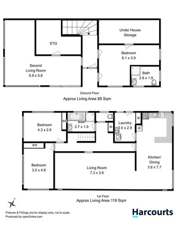 Floorplan of Homely house listing, 57 Leura Street, Rosny TAS 7018
