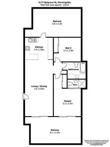 Floorplan of Homely unit listing, 5/77 Belgrave Street, Morningside QLD 4170