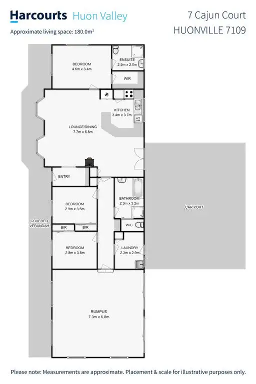 Floorplan of Homely house listing, 7 Cajun Court, Huonville TAS 7109