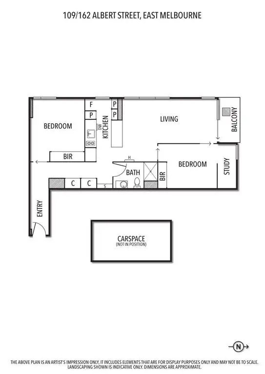 Floorplan of Homely apartment listing, 109V/162 Albert Street, East Melbourne VIC 3002