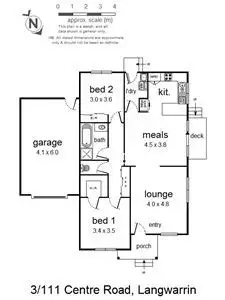 Floorplan of Homely unit listing, 3/111 Centre Road, Langwarrin VIC 3910