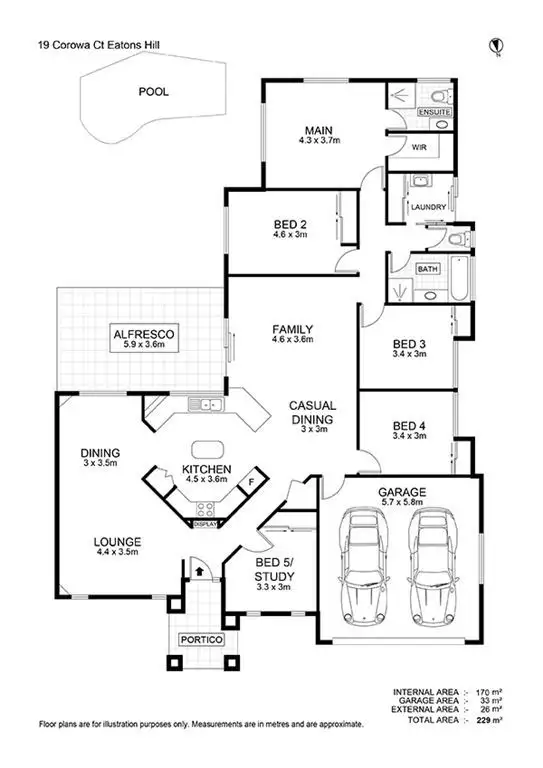 Floorplan of Homely house listing, 19 Corowa Court, Eatons Hill QLD 4037