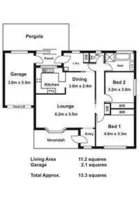 Floorplan of Homely villa listing, 1/62 Victoria St, Hastings VIC 3915