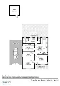 Floorplan of Homely house listing, 11 Chamberlain Street, Salisbury North SA 5108