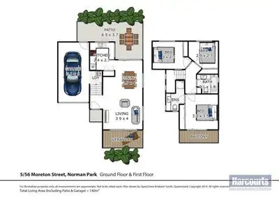 Floorplan of Homely townhouse listing, 5/56 Moreton Street, Norman Park QLD 4170