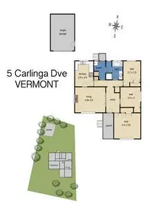 Floorplan of Homely house listing, 5 Carlinga Drive, Vermont VIC 3133