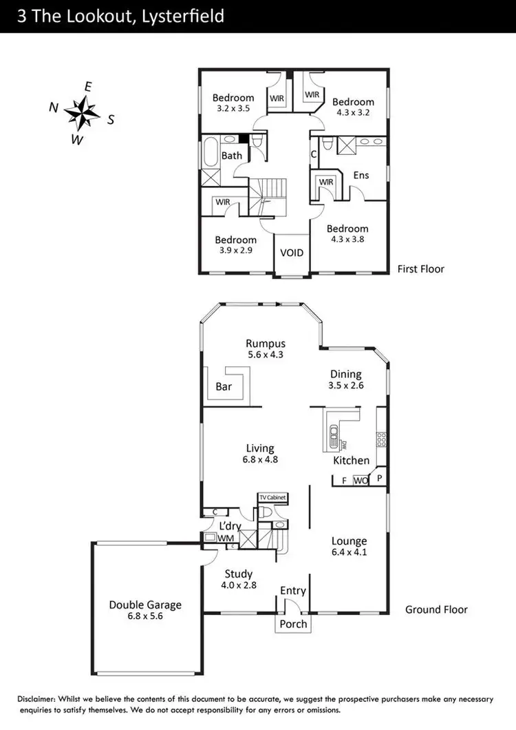 Floorplan of Homely house listing, 3 The Lookout, Lysterfield VIC 3156
