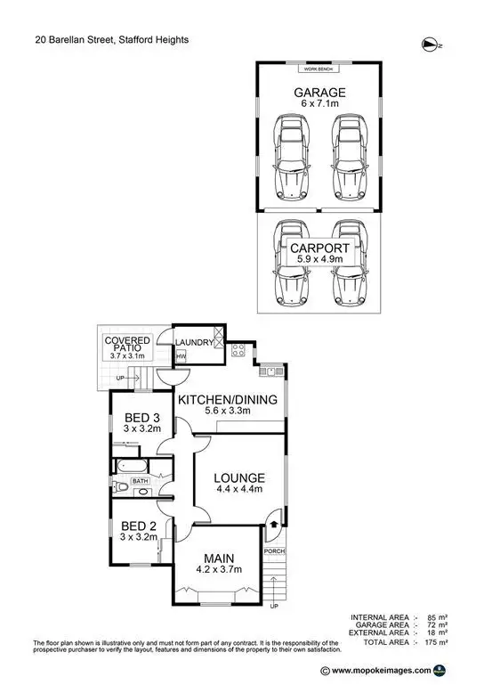 Floorplan of Homely house listing, 20 Barellan Street, Stafford QLD 4053