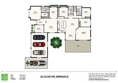 Floorplan of Homely house listing, 55 Clive Road, Birkdale QLD 4159
