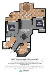 Floorplan of Homely unit listing, 13/40 Sedgebrook Street, Spring Hill QLD 4000