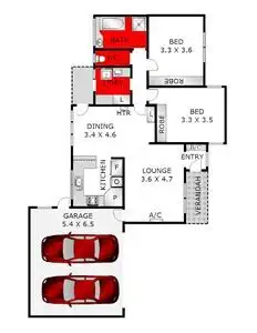 Floorplan of Homely unit listing, 2/39 Rowe Street, Hamlyn Heights VIC 3215