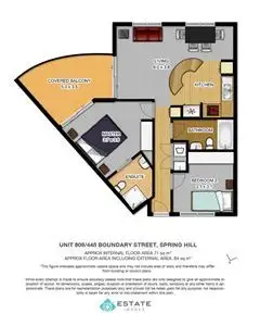 Floorplan of Homely unit listing, 609/448 Boundary Street, Spring Hill QLD 4000