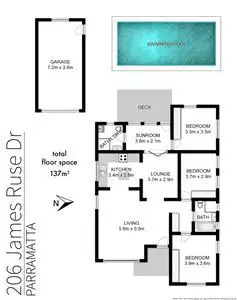 Floorplan of Homely house listing, 206 James Ruse Drive, Parramatta NSW 2150