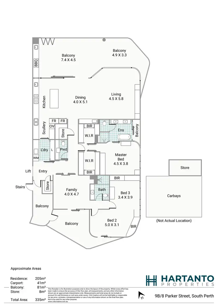 Floorplan of Homely apartment listing, 9B/8 Parker Street, South Perth WA 6151
