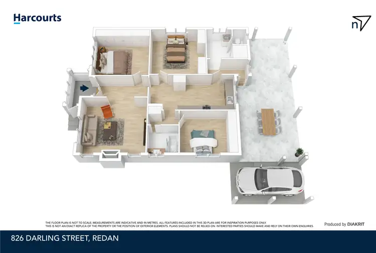 Floorplan of Homely house listing, 826 Darling Street, Redan VIC 3350
