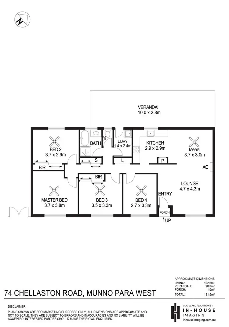 Floorplan of Homely house listing, 74 Chellaston Road, Munno Para West SA 5115
