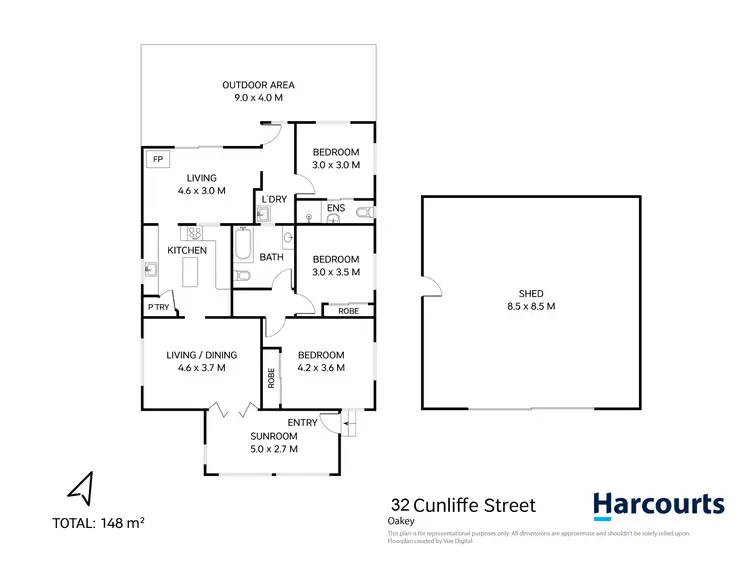 Floorplan of Homely house listing, 32 Cunliffe Street, Oakey QLD 4401