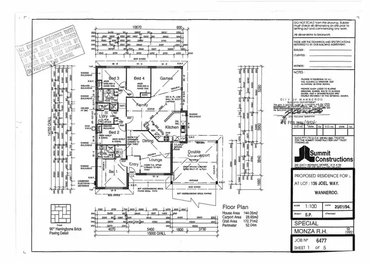 Floorplan of Homely house listing, 14 Joel Way, Wanneroo WA 6065