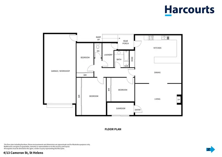 Floorplan of Homely house listing, 4/13 Cameron Street, St Helens TAS 7216