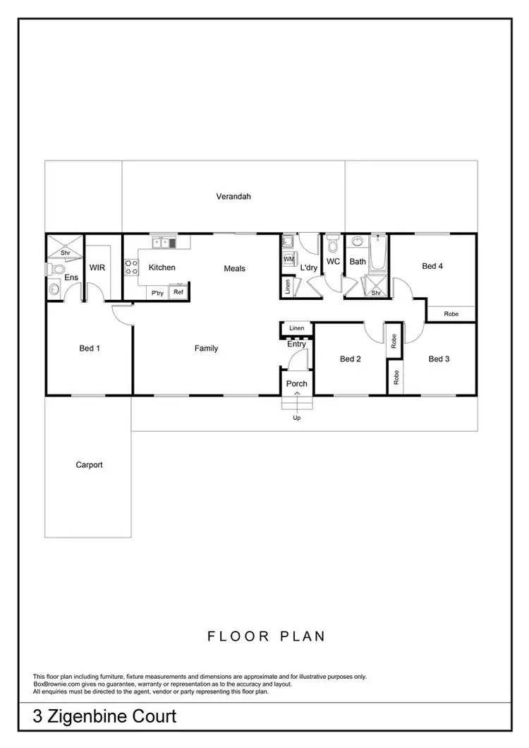 Floorplan of Homely house listing, 3 Zigenbine Court, Tennant Creek NT 860