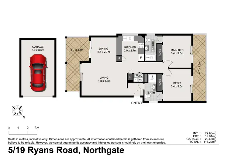 Floorplan of Homely unit listing, 5/19 Ryans Road, Northgate QLD 4013
