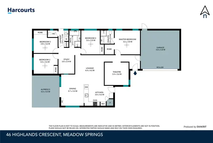 Floorplan of Homely house listing, 46 Highland Crescent, Meadow Springs WA 6210