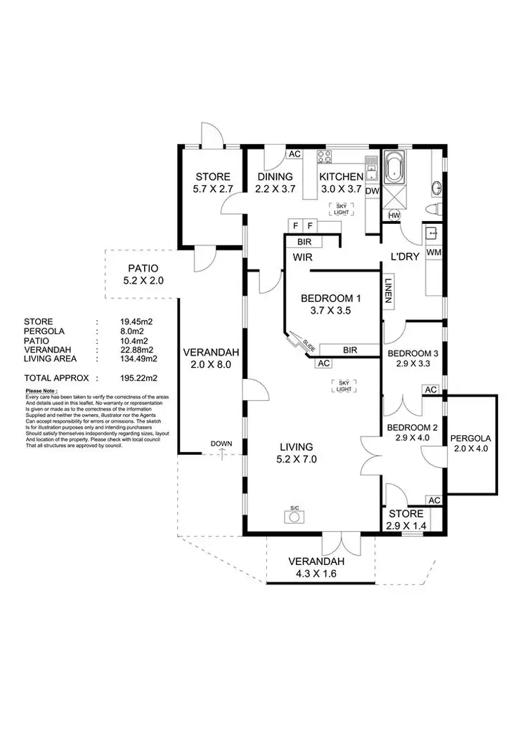 Floorplan of Homely house listing, 102 Bald Hills Road, Blakiston SA 5250