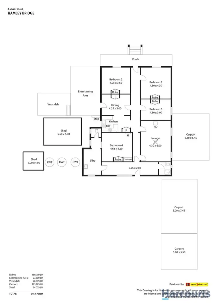 Floorplan of Homely house listing, 4 Makin Street, Hamley Bridge SA 5401