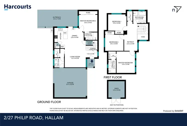 Floorplan of Homely townhouse listing, 2/27 Philip Road, Hallam VIC 3803