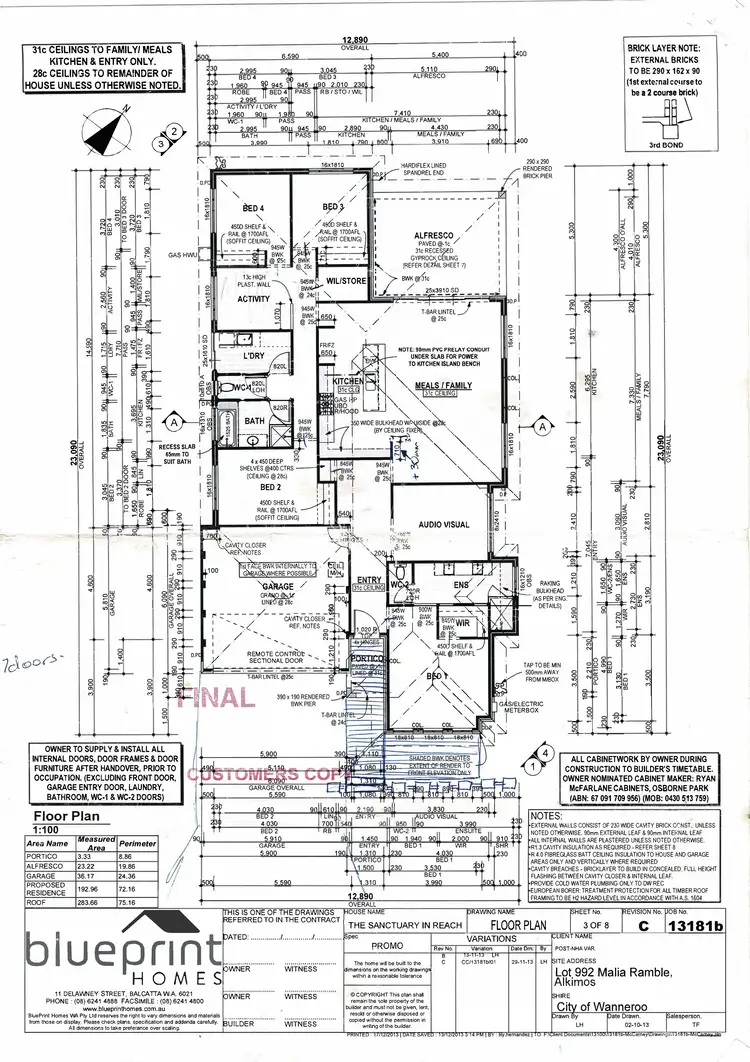 Floorplan of Homely house listing, 4 Malia Ramble, Alkimos WA 6038