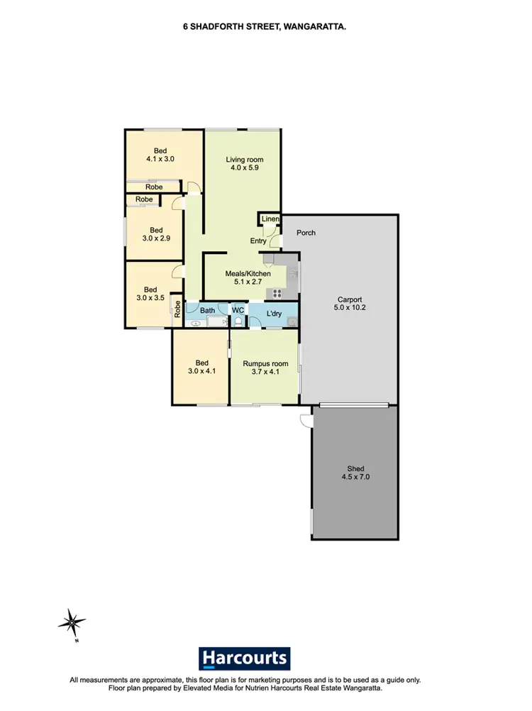 Floorplan of Homely house listing, 6 Shadforth Street, Wangaratta VIC 3677