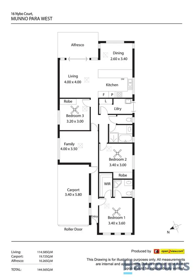 Floorplan of Homely house listing, 16 Nybo Court, Munno Para West SA 5115