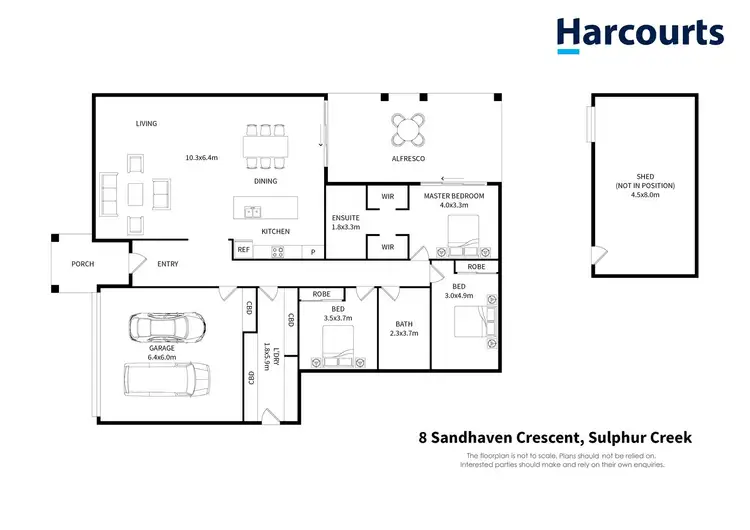 Floorplan of Homely house listing, 8 Sandhaven Crescent, Sulphur Creek TAS 7316
