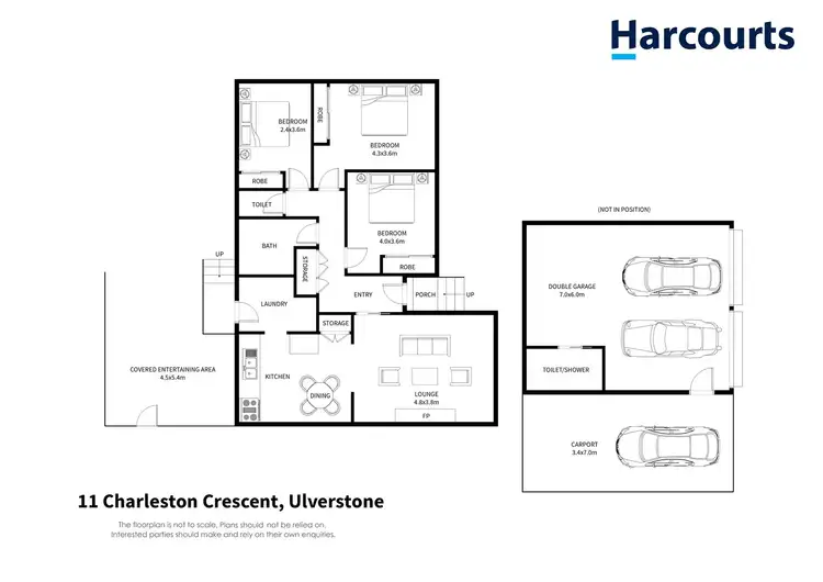 Floorplan of Homely house listing, 11 Charleston Crescent, Ulverstone TAS 7315